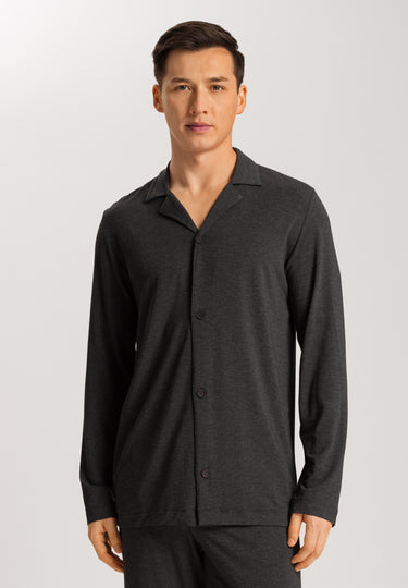 75991 Casuals Long Sleeve Button Front Shirt - 996 Caviar